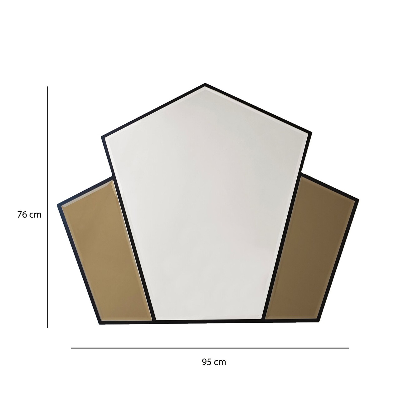 Oglinda decorativa, Hanah Home, Selfish, 95x76 cm, PAL, Argint / Bronz