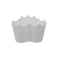 Ghiveci triplu Koronka, 15x25 cm, plastic, alb