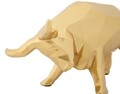 Decoratiune, Mauro Ferretti, Bull, 19.5 x 9.9 x 10.6 cm, polirasina, auriu