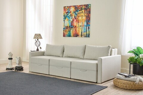 Canapea extensibila 3 locuri, Atelier del Sofa, 613LFS1130, Crem