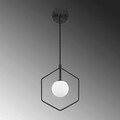 Aplica de perete, Fulgor, 942FLG2101, Metal, Alb/Negru