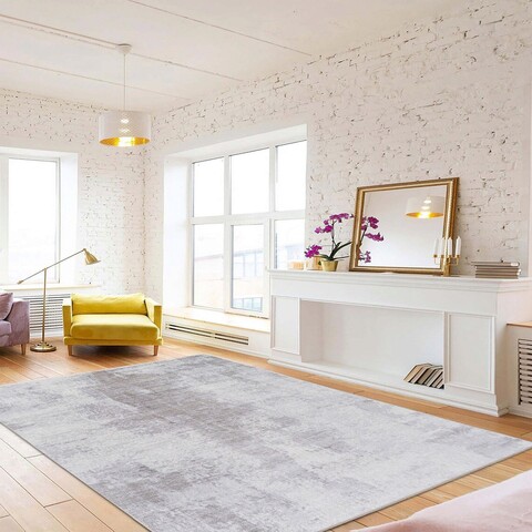 Covor, Woopamuk209, 180×280 cm, 70% bumbac/30% poliester, Gri Homefesto