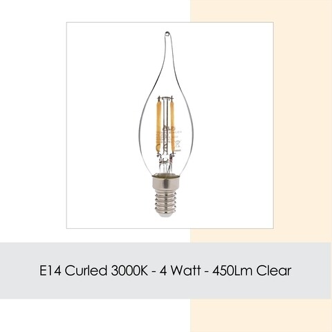 Bec LED, Sage, E14 Kıvrık Gün Işığı, E14, 4 W, 3000K, 450 Lm, sticla