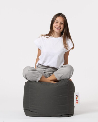 Taburet puf, Square Pouf, Ferndale, 45×45 cm, poliester impermeabil, gri fumuriu 45x45 imagine model 2022