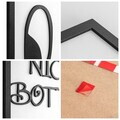 Tablou decorativ, Nice Bottom, Dimensiune: 20 x 25 cm, Alb/Negru
