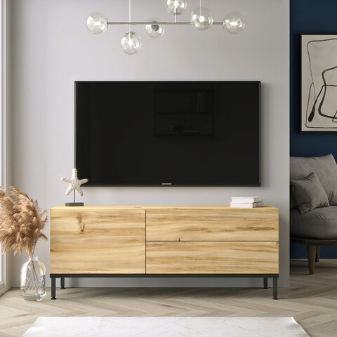 Comoda tv, yardley, lv5, pal, stejar / negru