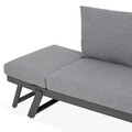 Pat de zi gradina/terasa, Haga, L.123 l.74 H.29.5/73, aluminiu, antracit/gri