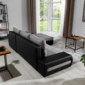 Coltar extensibil dreapta 4 locuri ELTAP, Ov32, Ottavio, 275x180x85 cm, lemn/poliester, verde menta/gri inchis