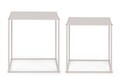 Set 2 masute de cafea Alrik, Bizzotto, 34x34x37 cm/38x38x41 cm, otel, bej