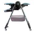 Scaun de masa pentru bebelusi cu inaltime reglabila, U-Grow, 53.5x20.5x62 cm, piele ecologica/textil, albastru/gri