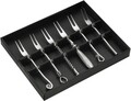 Set 6 furculite pentru cocktail, Jean Dubost, inox