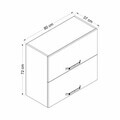 Dulap pentru bucatarie, Hanah Home, Minar, 80x72x37 cm, Alb