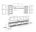 Comoda TV, Hanah Home, Demet, 180x41x30 cm, Alb