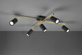 Plafoniera Marley, TRIO, 77.4x57.4x22.4 cm, 35W, 5x GU10, metal, negru/auriu