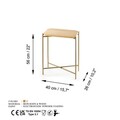 Masuta de cafea, Cerritos, Shb-003-A, 40x56x26 cm, Lemn, Aur / Natural