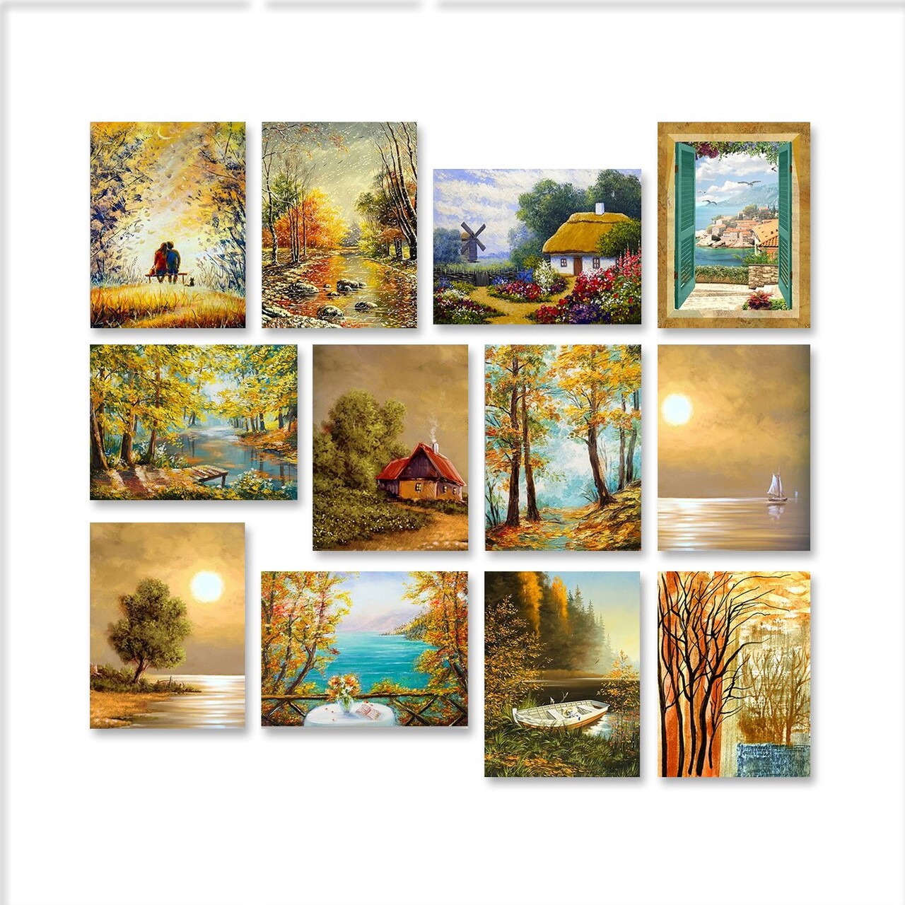 Set 12 tablouri decorative, 12MDF20YS, 20 x 15 cm, 12 piese, Multicolor - view 3