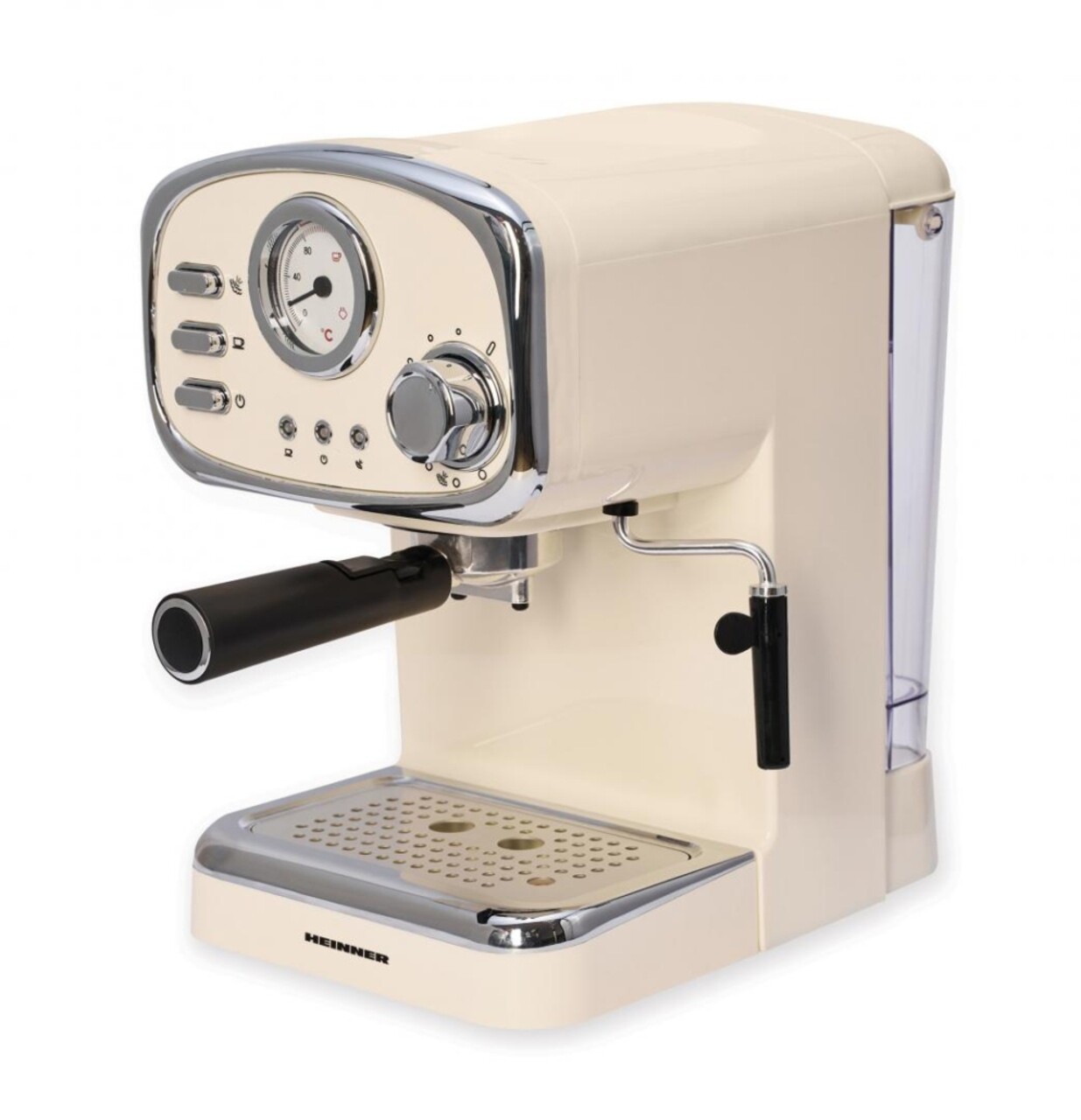 Espressor Retro Cream, Heinner, 1100W, 15 Bar, 1.25L, bej