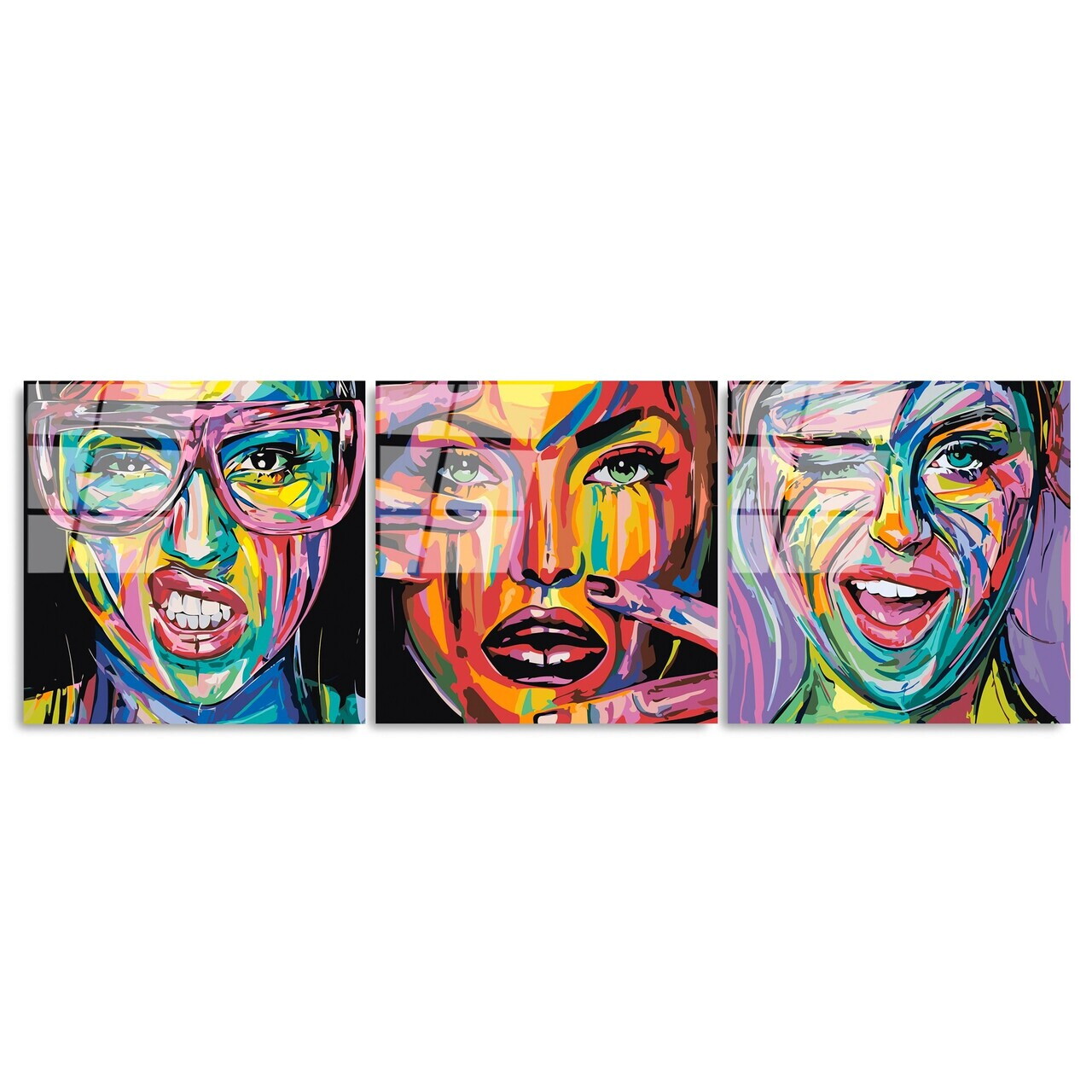Tablou decorativ, UV-852, Dimensiune: 50 x 50 cm (3 bucăți), Multicolor — imaginea 6