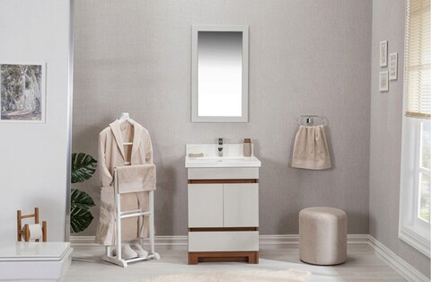 Set mobilier de baie (2 piese), Jussara, Echo 24, Crem Jussara