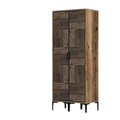 Dulap pentru haine, Hommy Craft, Kumsal PP, 80x47.5x201.4 cm, PAL, Nuc / Antracit