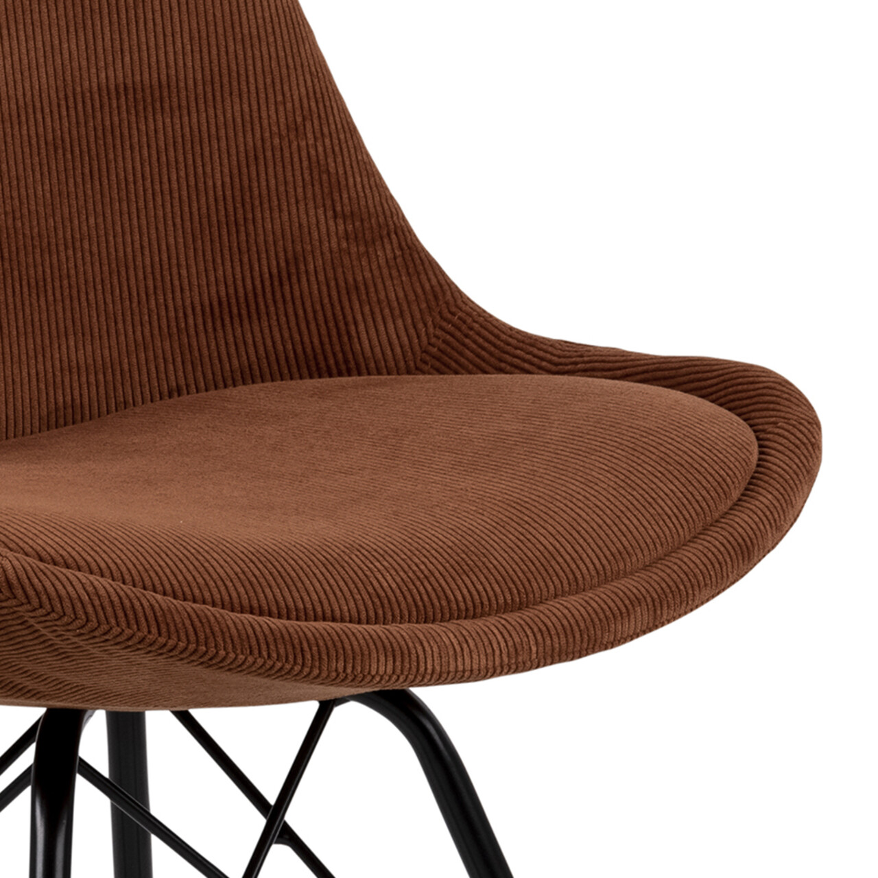 Scaun Eris, Actona, 48.5x54x85.5 cm, tesatura corduroy/otel, cupru - view 3