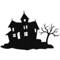 Decoratiune de perete, Halloween 9, Metal, Dimensiune: 70 x 47 cm, Negru