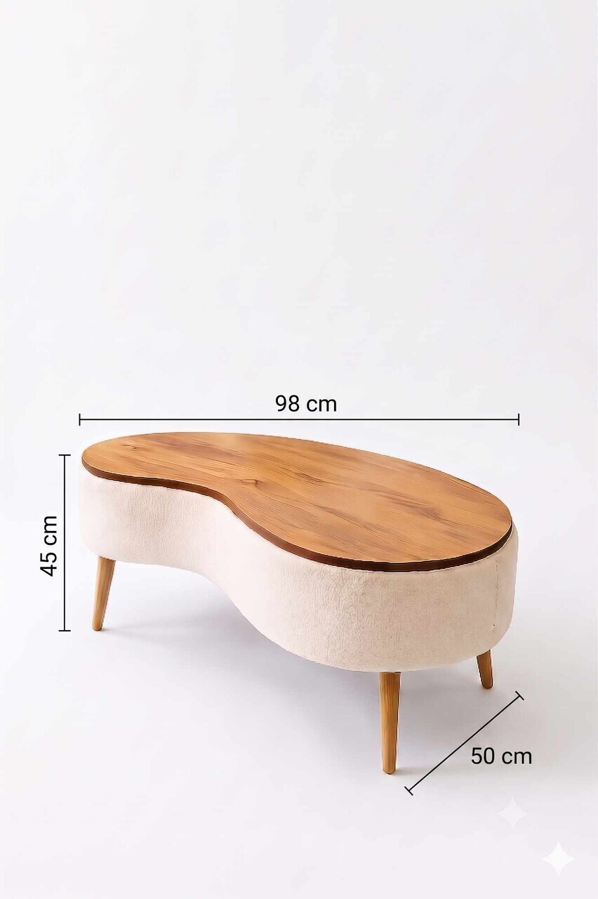 Masuta de cafea, Hanah Home, Vera, 98x45x50 cm, Antracit — imaginea 3