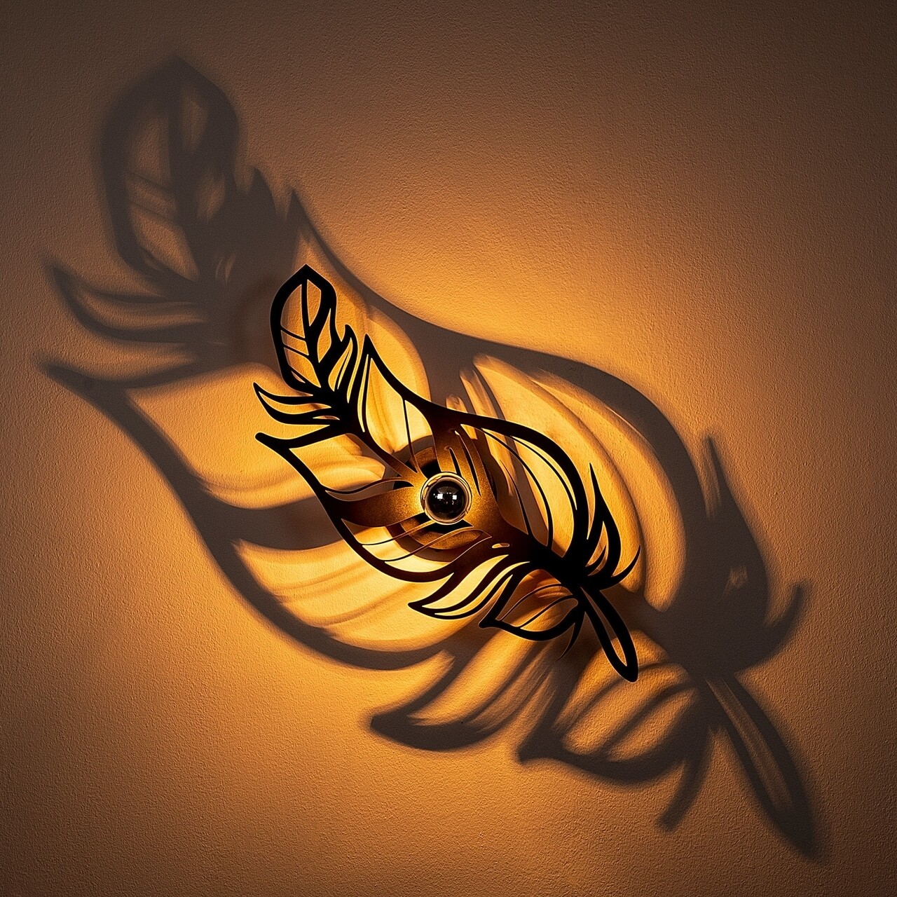 Lampa de perete, Shadow, 585-A, E27, 100 W, metal/MDF, negru