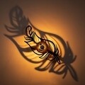 Lampa de perete, Shadow, 585-A, E27, 100 W, metal/MDF, negru