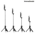 Trepied extensibil pentru telefon mobil cu LED si telecomanda, Tridiex InnovaGoods, 18x14x27-71 cm