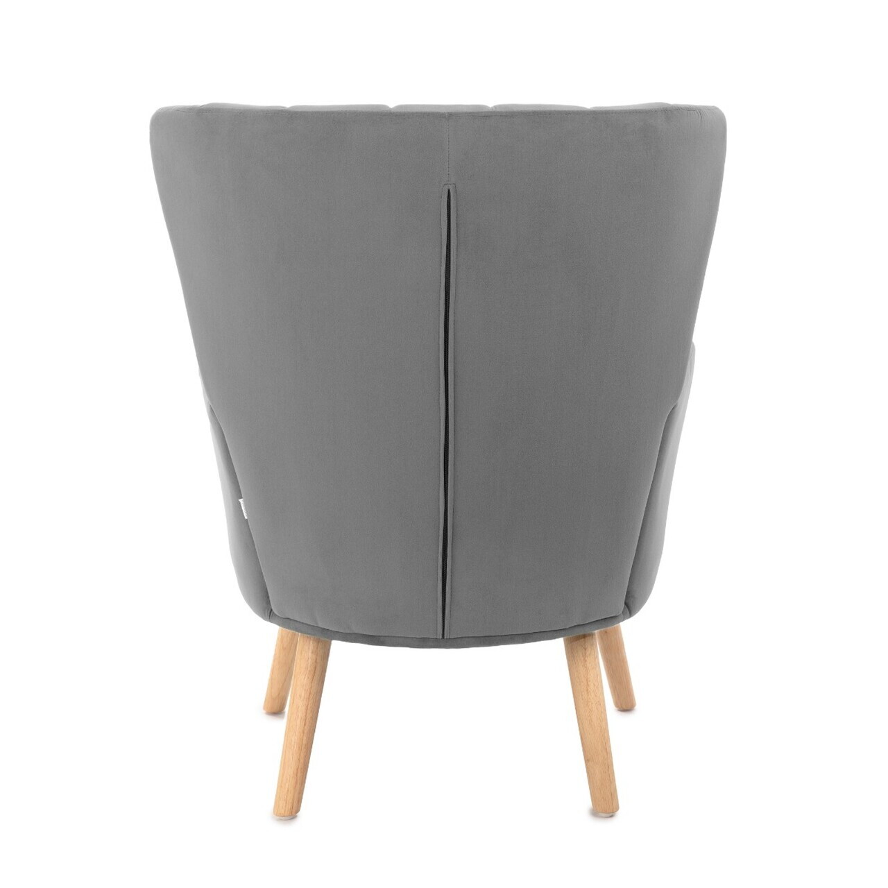 Fotoliu Mills, Homla, 75x79x102 cm, metal/catifea din poliester, gri - view 5