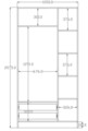 Dulap pentru haine, Rabi, Rb-062-01, 105x210x52 cm, Alb mat