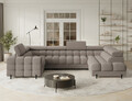 Coltar extensibil dreapta 3 locuri ELTAP, RT-18SO, Fectory, 346x205x93 cm, lemn/poliester, bej inchis