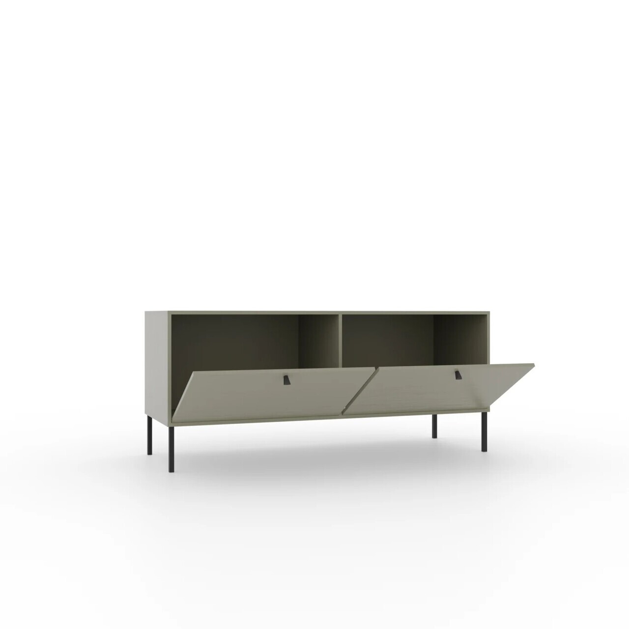 Comoda TV ADRK, Tili 2D, 120.6x40.8x50 cm, PAL laminat, verde eucalipt — imaginea 4