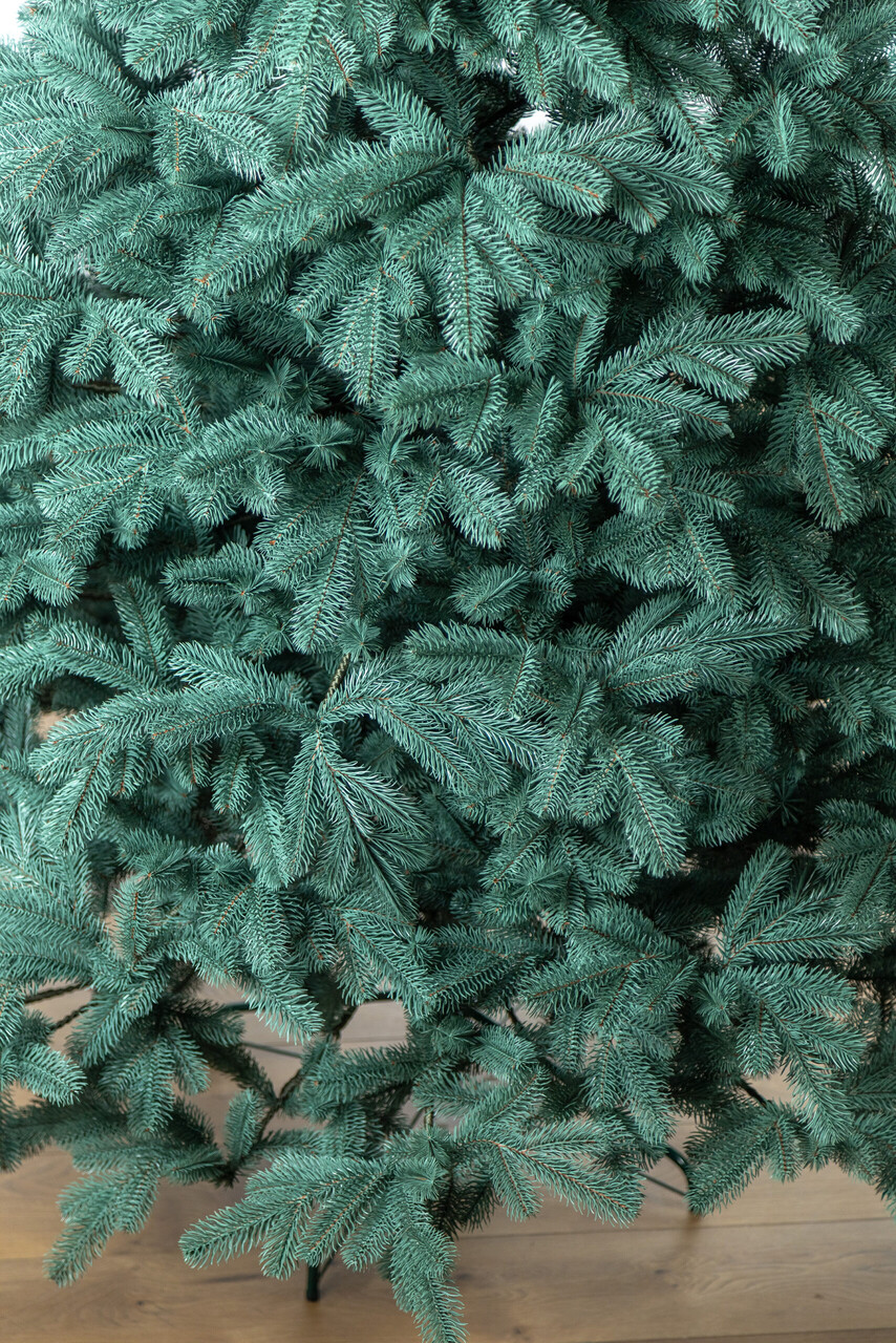 Brad artificial Christmas Deluxe by Sersimo, Kovalivka Select argintiu, integral 3D, 210 cm — imaginea 14