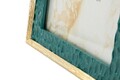 Rama foto Grent, Mauro Ferretti, 15x20 cm, polirasina/sticla, verde/auriu