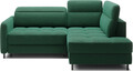 Coltar extensibil dreapta 3 locuri ELTAP, RT-35LU, Barea, 208x160x100 cm, lemn/poliester, verde inchis