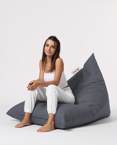 Fotoliu Puf, Bean Bag Ferndale, Pyramid Bed, 145 Cm, Poliester Impermeabil, Gri Fumuriu