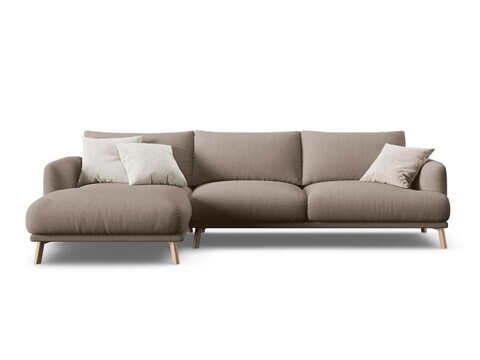 Coltar stanga 4 locuri, Naomi, Micadoni Home, 285x170x75 cm, tesatura structurata, cappuccino