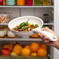 Set tigai cu capac si maner detasabil 5 piese, Passet, InnovaGoods, Ø26, Ø20, Ø18 cm, aluminiu/sticla, bej