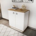 Consola, Zena Home, Nüanse, 72x83.1x42 cm, PAL, Stejar alb