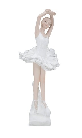 Decoratiune standing ballerina, mauro ferretti, 23 cm, polirasina