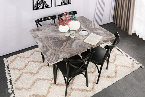 Masa, nmobb , dolunay 1281, 60+40x75x100+20 cm, pal, negru