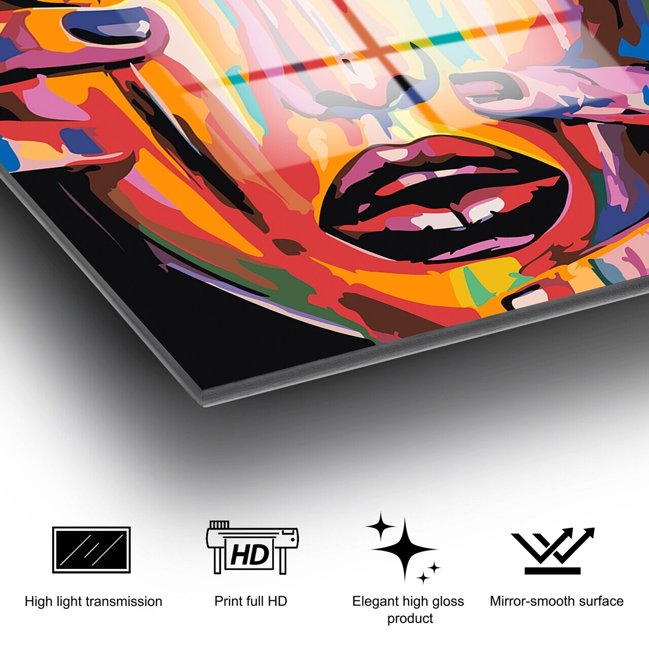 Tablou decorativ, UV-852, Dimensiune: 50 x 50 cm (3 bucăți), Multicolor — imaginea 9