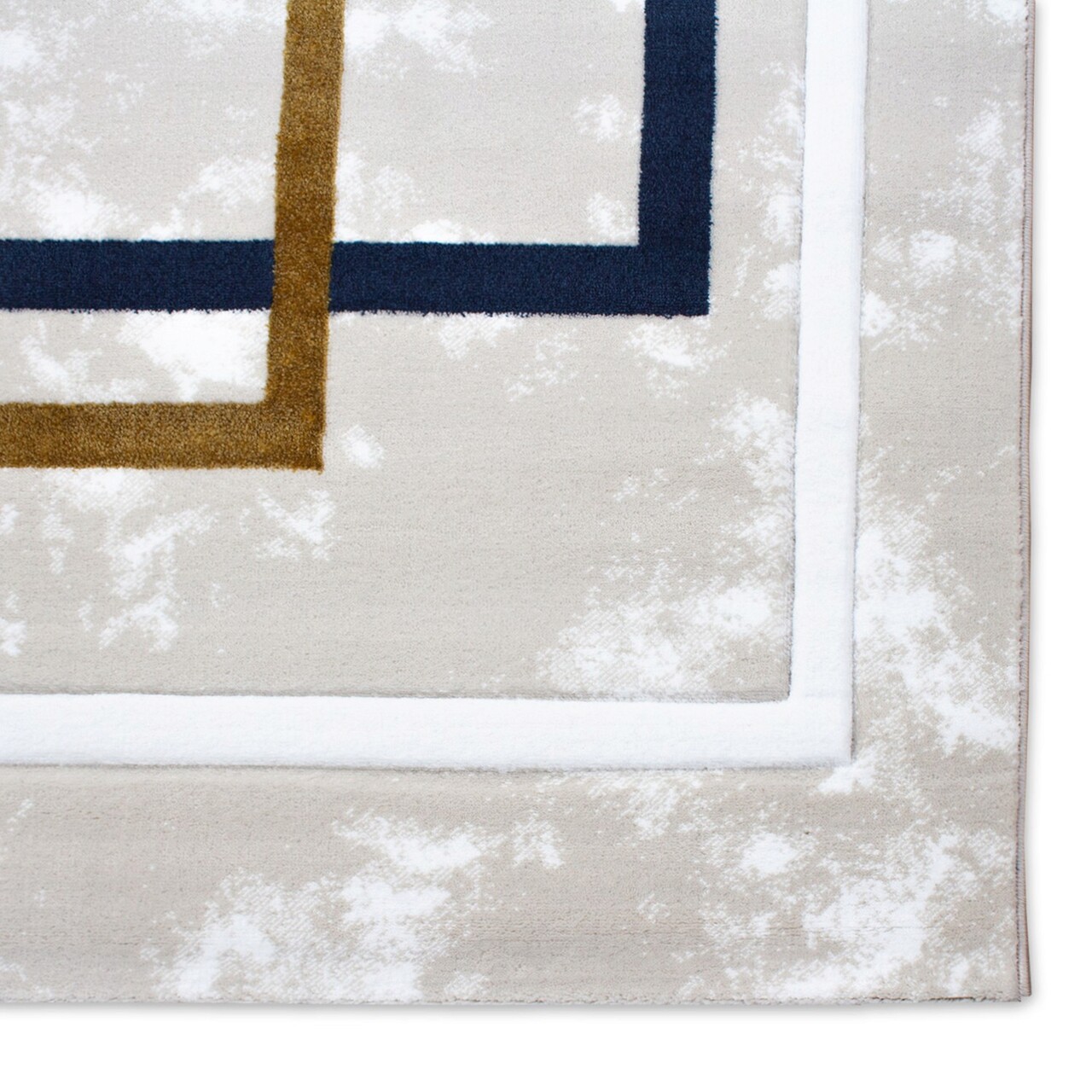 Covor, 2654A, 80x150 cm, Polipropilena, Auriu / Albastru închis / Maro / Alb - 3 | YEO