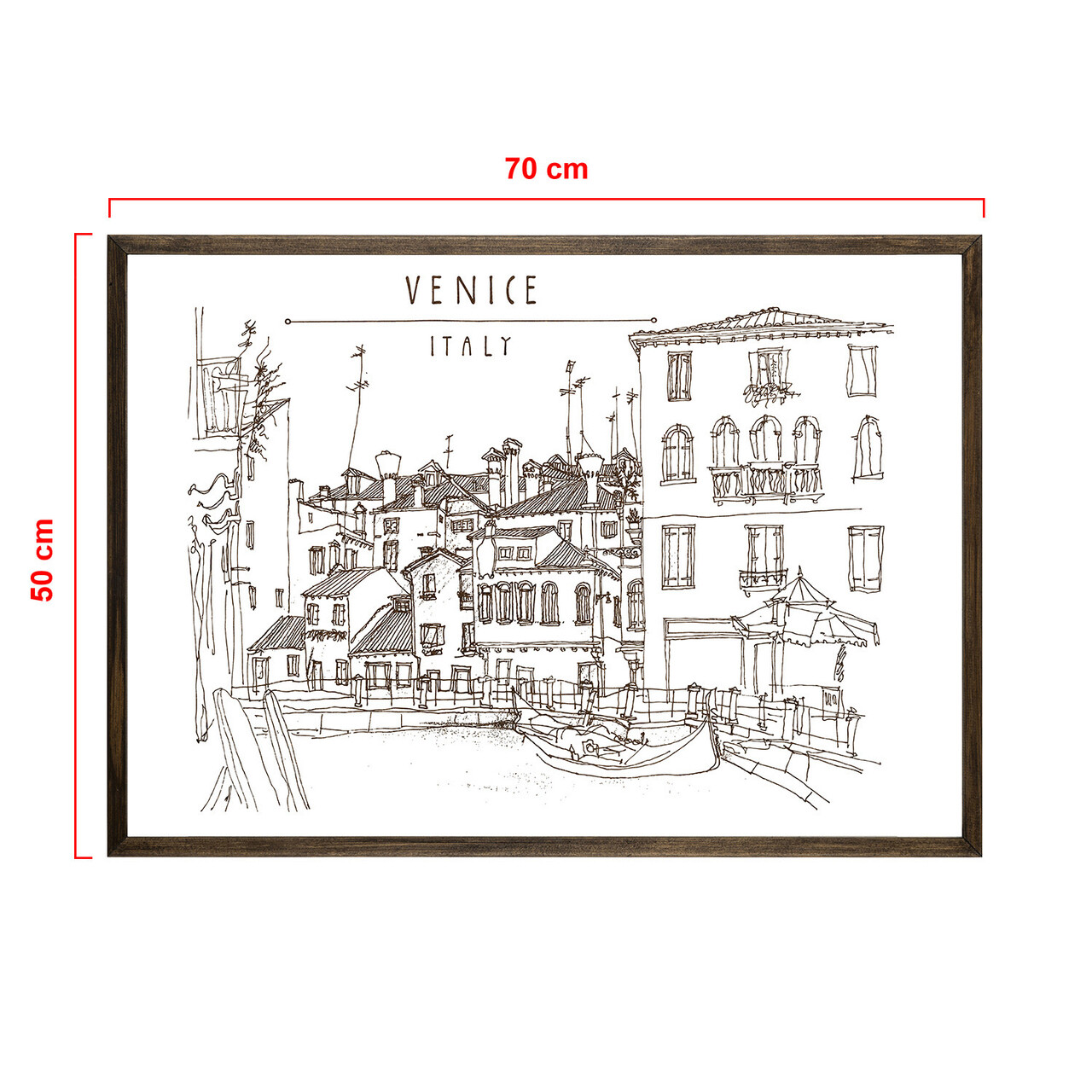 Tablou decorativ, TD141, Lemn, Desenat manual, Natural