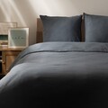 Lenjerie de pat King Size, Maisy, Homla, 3 piese, 200x220 cm, microfibra din poliester, gri
