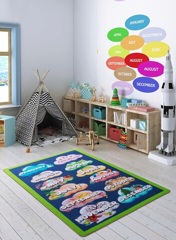 Covor, months, 133x190 cm, poliamida, multicolor