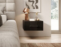 Noptiera ELTAP, Raftt, 40x42-44x20 cm, PAL/MDF, negru