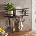 Raft de perete, Hanah Home, Tere, 34x19x10 cm, Negru